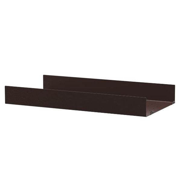 Metal Shelf 58 x 30 cm - Large Edge - Dark Brown