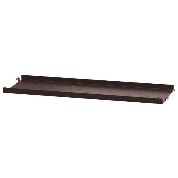 Metal Shelf 58 x 20 cm - Small Edge - Dark Brown