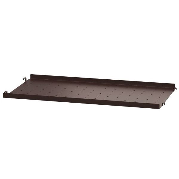 Metal Shelf 58 x 30 cm - Small Edge - Dark Brown