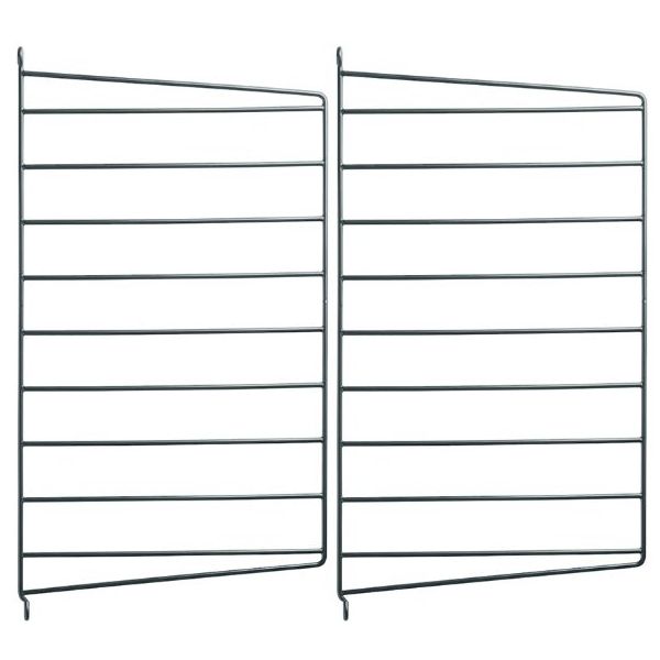Set of 2 Wall Panels 50 x 30 cm - Dark Grey