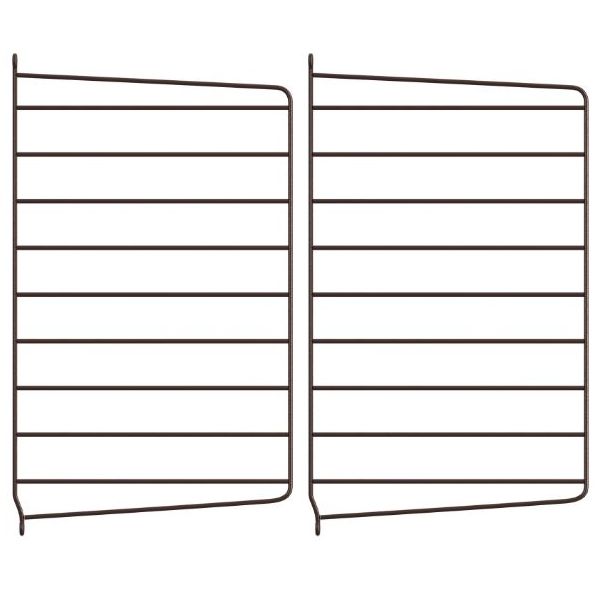 Set of 2 Wall Panels 50 x 30 cm - Dark Brown