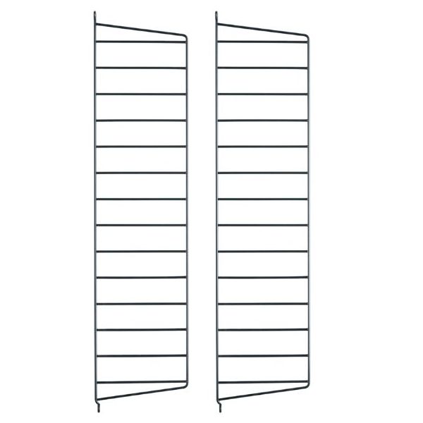 Set of 2 Wall Panels 75 x 20 cm - Dark Grey