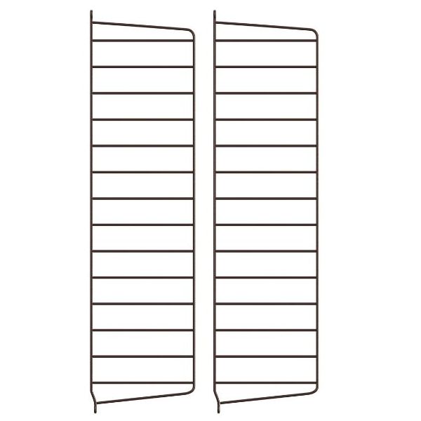 Set of 2 Wall Panels 75 x 20 cm - Dark Brown