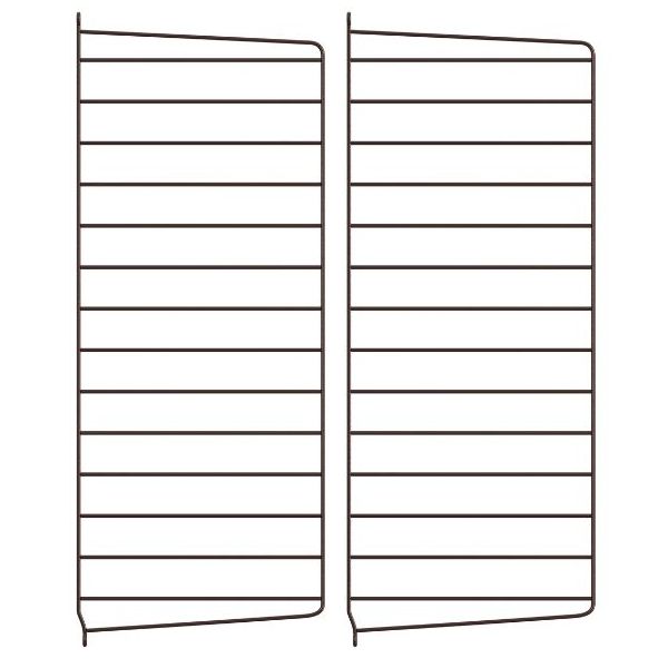 Set of 2 Wall Panels 75 x 30 cm - Dark Brown