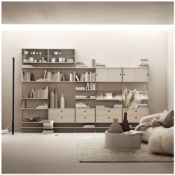 Set de 3 étagères 78 x 30 cm - Beige