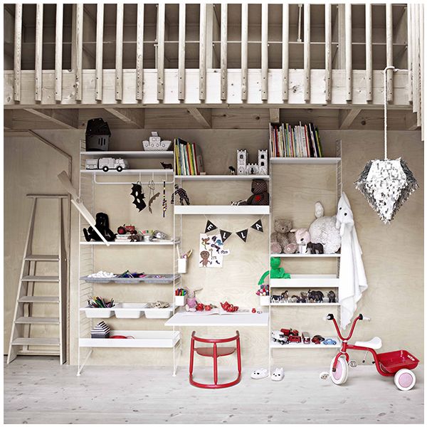 Set of 2 Floor Panels 200 x 30 cm - White