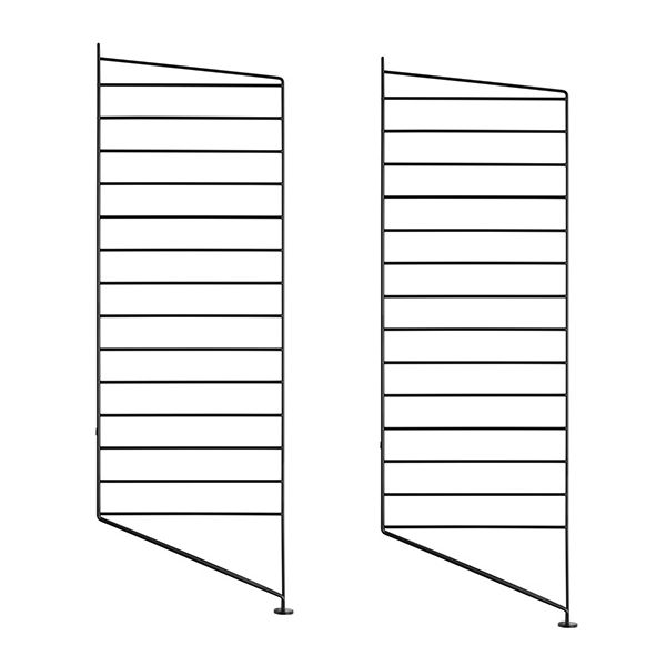 Set of 2 Floor Panels 85 x 30 cm - Black