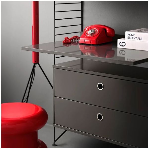 Plateau de bureau 78 x 58 cm - Gris foncé
