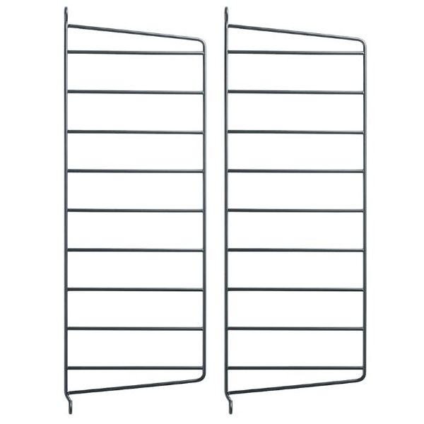Set of 2 Wall Panels 50 x 20 cm - Dark Grey