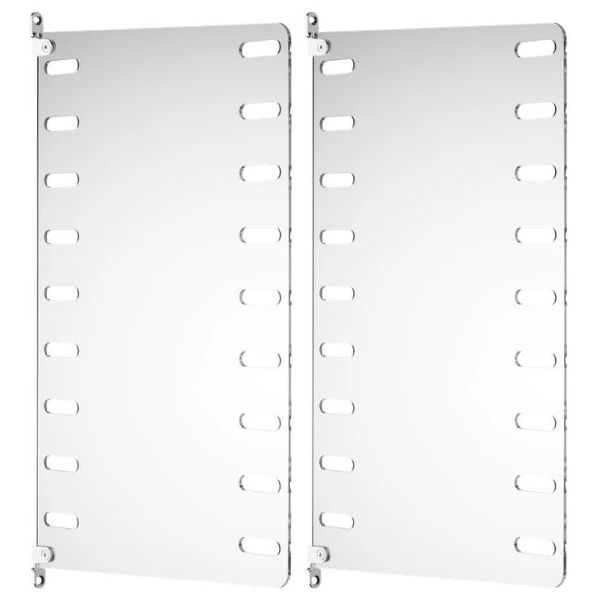 Set of 2 Plexi Wall Panels 50 x 30 cm - Clear Perspex