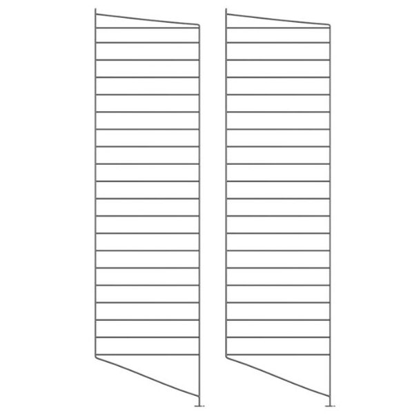 Set of 2 Floor Panels 115 x 30 cm - Dark Grey