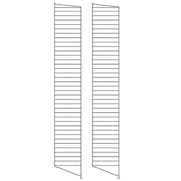 Set of 2 Floor Panels 200 x 30 cm - Dark Brown
