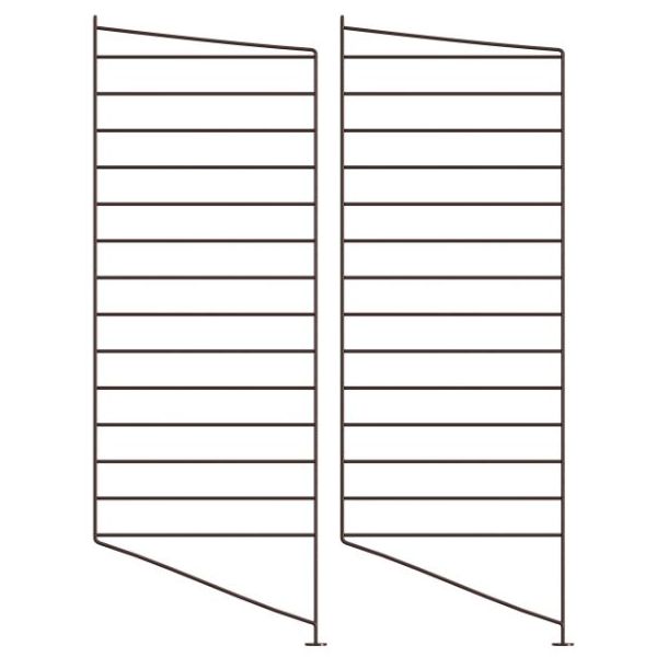 Set of 2 Floor Panels 85 x 30 cm - Dark Brown