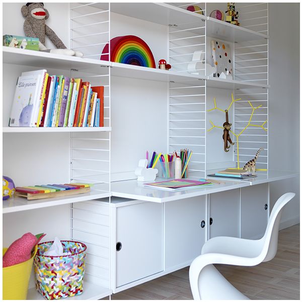Set de 3 étagères 58 x 20 cm - Blanc