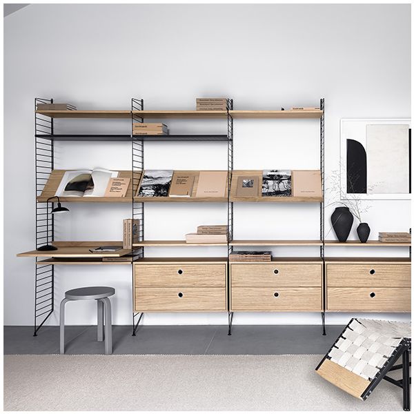 Set of 3 Shelves 78 x 30 cm - Oak