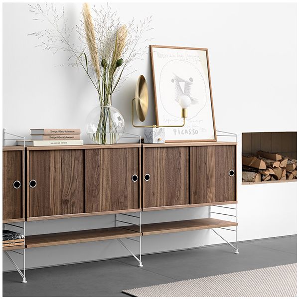 Set de 3 étagères 78 x 30 cm - Noyer
