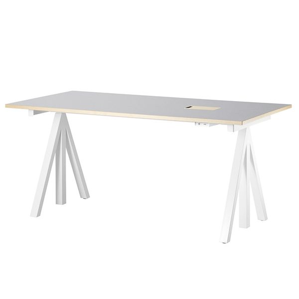 Bureau Ajustable 160 x 78 cm - Dès 7 ans - Linoleum Gris