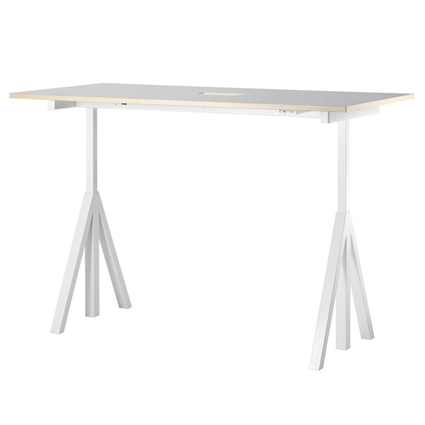 Height-Adjustable Desk 180 x 78 cm - From Age 7 - Linoleum Grey
