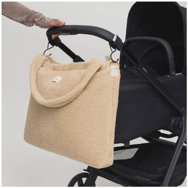 Wickeltasche - Teddy Ecru