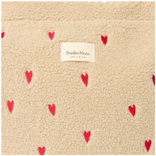 Wickeltasche - Teddy Ecru Herzen