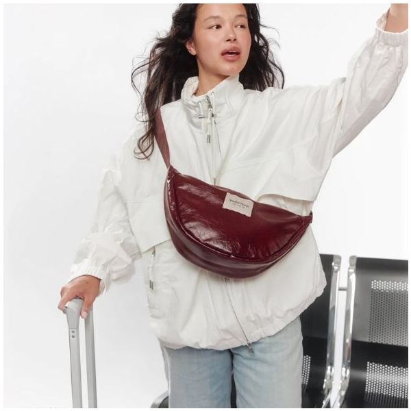 Gürteltasche für Erwachsene Veganes Leder - Bordeaux