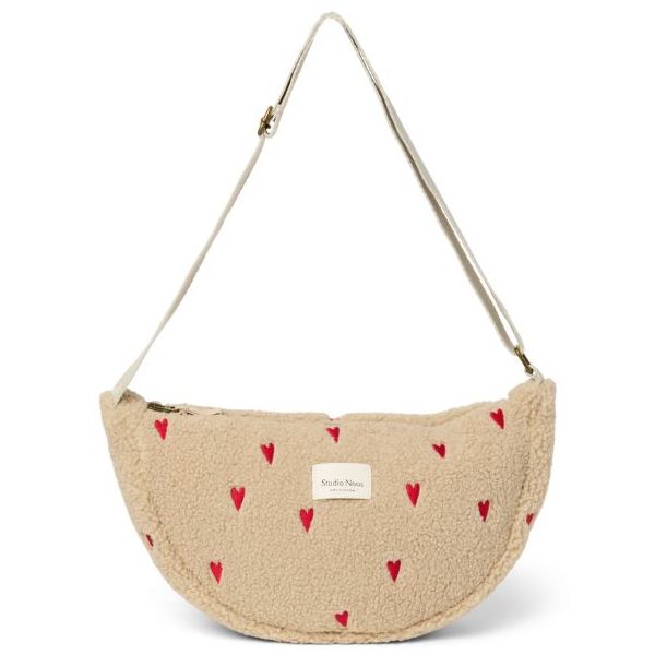 Gürteltasche für Erwachsene - Teddy Ecru Herzen