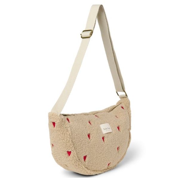 Gürteltasche für Erwachsene - Teddy Ecru Herzen