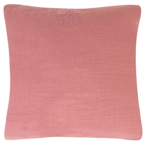 Reversible Cushion - Toile de Jouy Pink