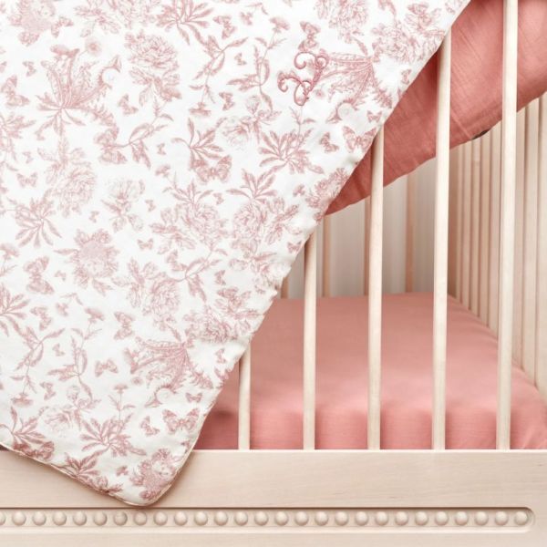 Reversible Blanket - Toile de Jouy Pink