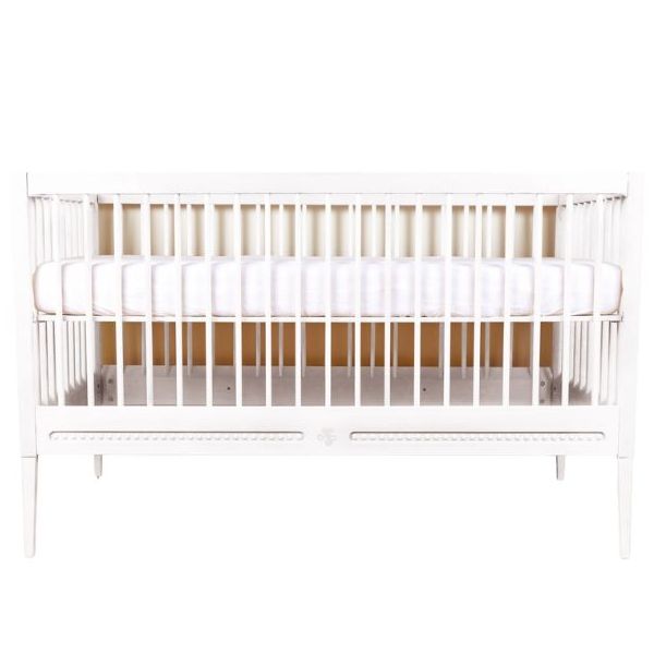 Mitwachsendes Babybett 70 x 140 Gustavienne x Tartine et Chocolat - Matratze inklusive - Weiss