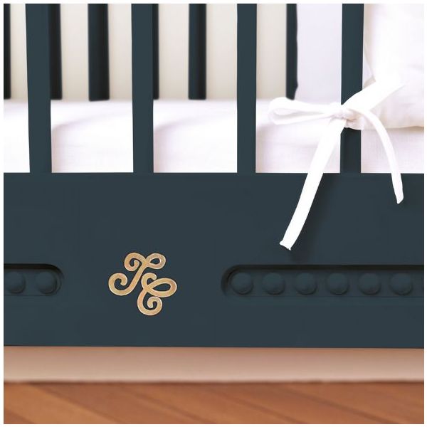 Mitwachsendes Babybett 70 x 140 Gustavienne x Tartine et Chocolat - Matratze inklusive - Dunkelblau