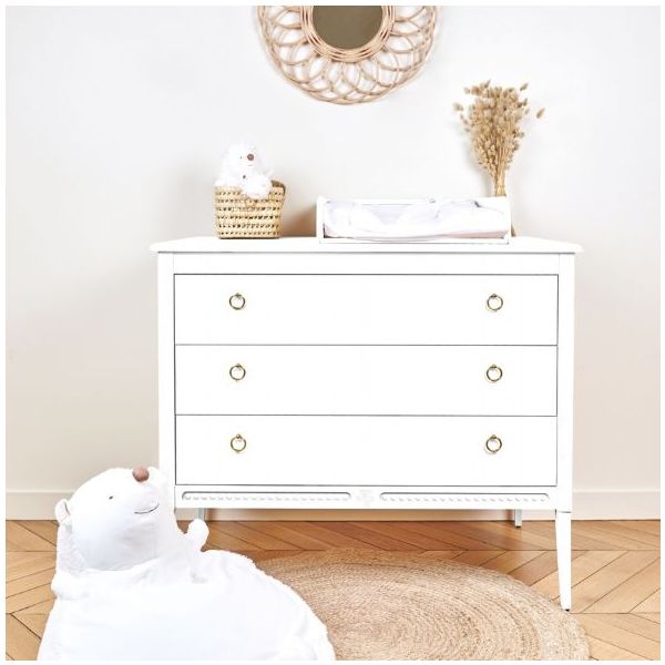 Wickelauflage Gustavienne x Tartine et Chocolat - Weiss