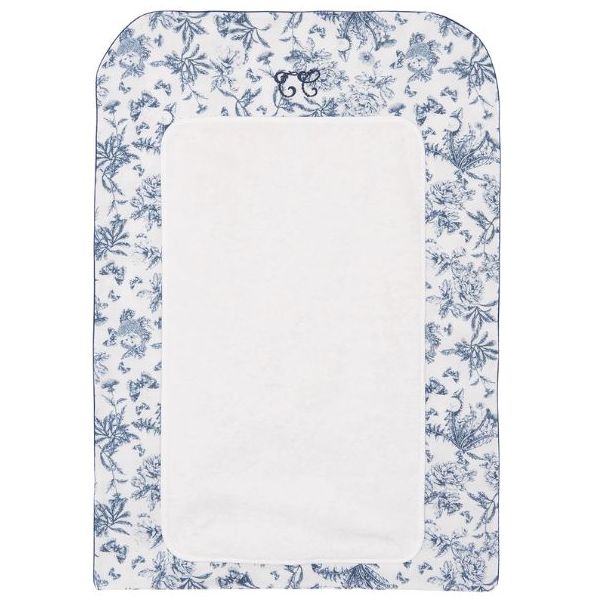 Changing Mattress Cover - Toile de Jouy Blue