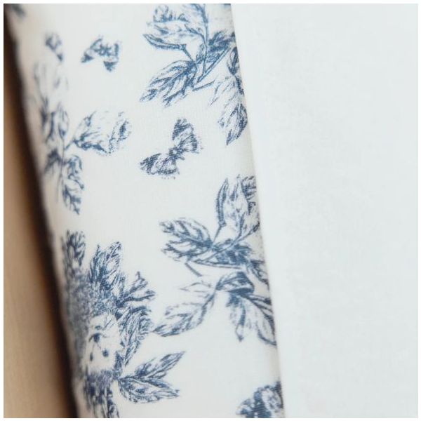 Changing Mattress Cover - Toile de Jouy Blue
