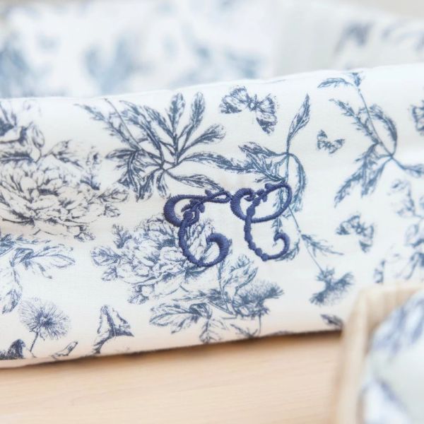 Storage Basket - Toile de Jouy Blue