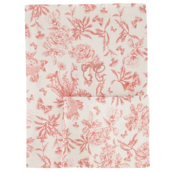 Reversible Bed Linen 100 x 140 - Toile de Jouy Pink