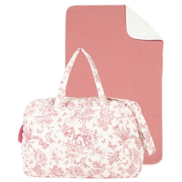 Changing Bag - Toile de Jouy Pink