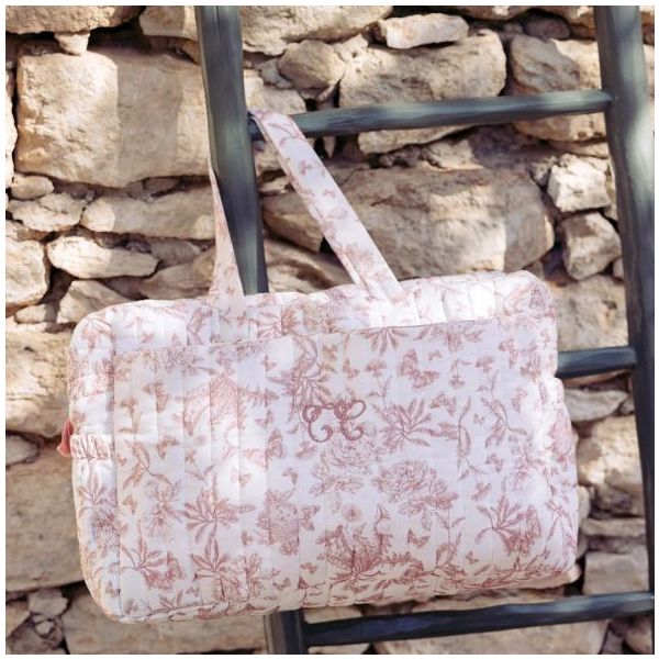 Changing Bag - Toile de Jouy Pink