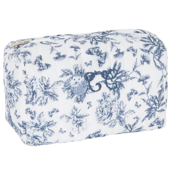 Toiletry Bag - Toile de Jouy Blue