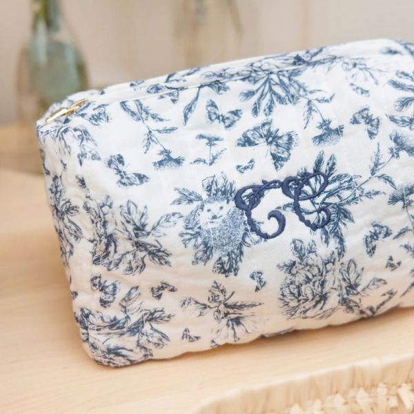 Toiletry Bag - Toile de Jouy Blue