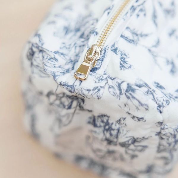 Toiletry Bag - Toile de Jouy Blue