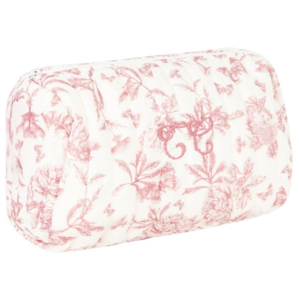 Toiletry Bag - Toile de Jouy Pink