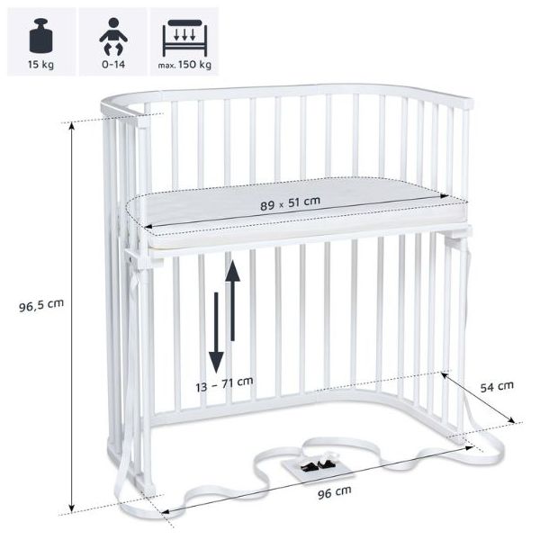 Berceau Cododo Babybay Boxspring de Tobi® - Blanc