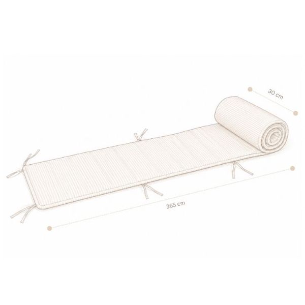 Tour de lit - Rayures Rose