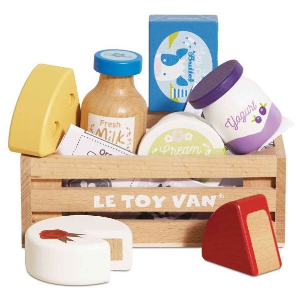 Cagette de fromages & produits laitiers en bois
