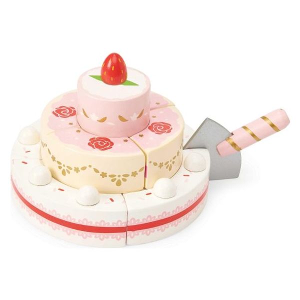 Gâteau de mariage à la fraise en bois