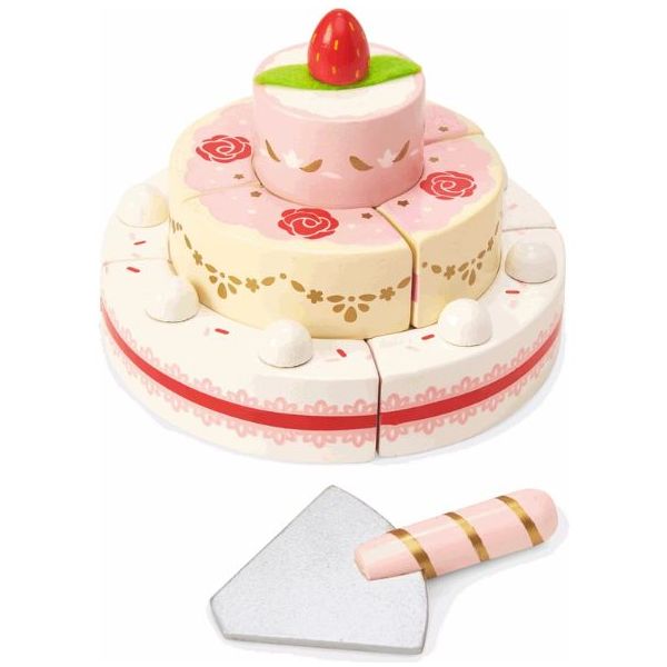 Gâteau de mariage à la fraise en bois