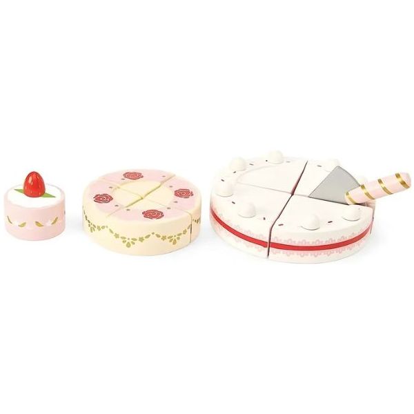 Gâteau de mariage à la fraise en bois