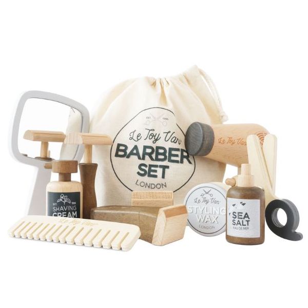 Set de barbier en bois