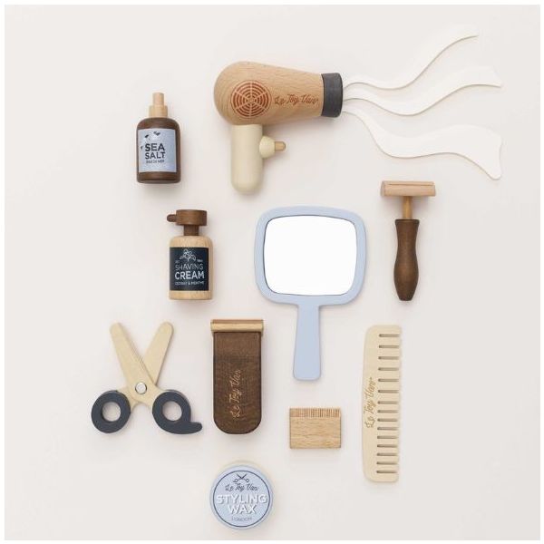 Set de barbier en bois